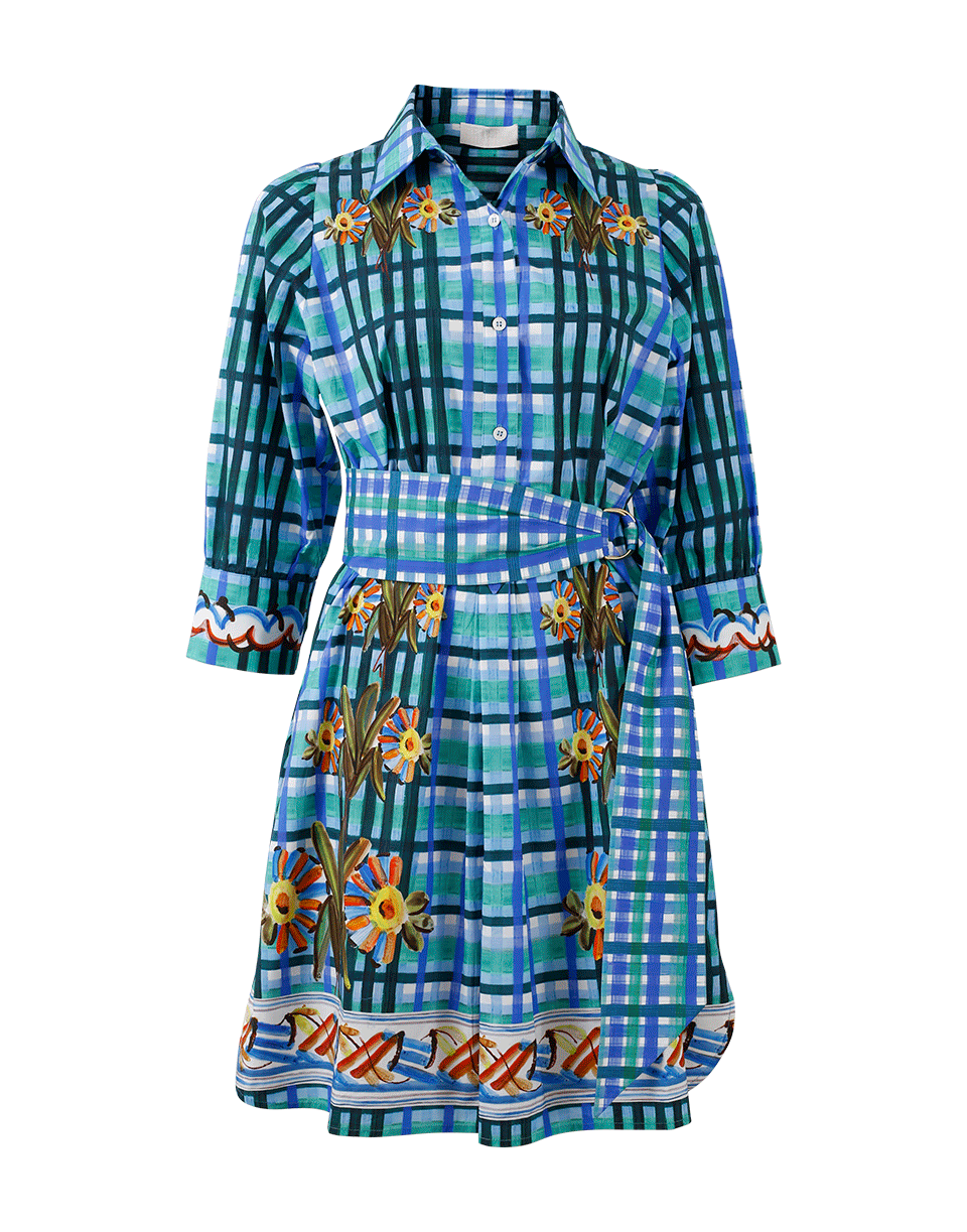 PETER PILOTTO-Checkered Print Shirt Dress-
