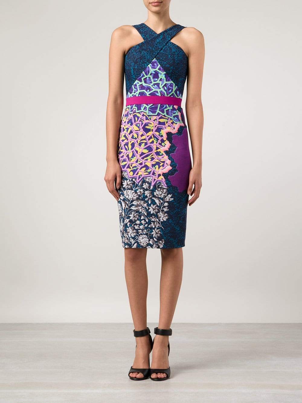 PETER PILOTTO-Criss-Cross Print Dress-