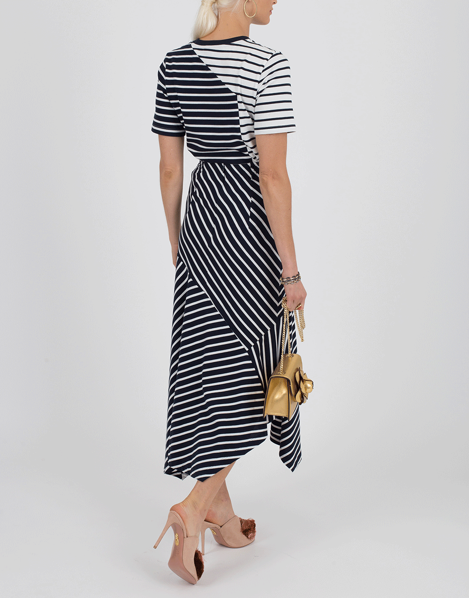 PETER PILOTTO-Asymmetrical Striped Skirt-