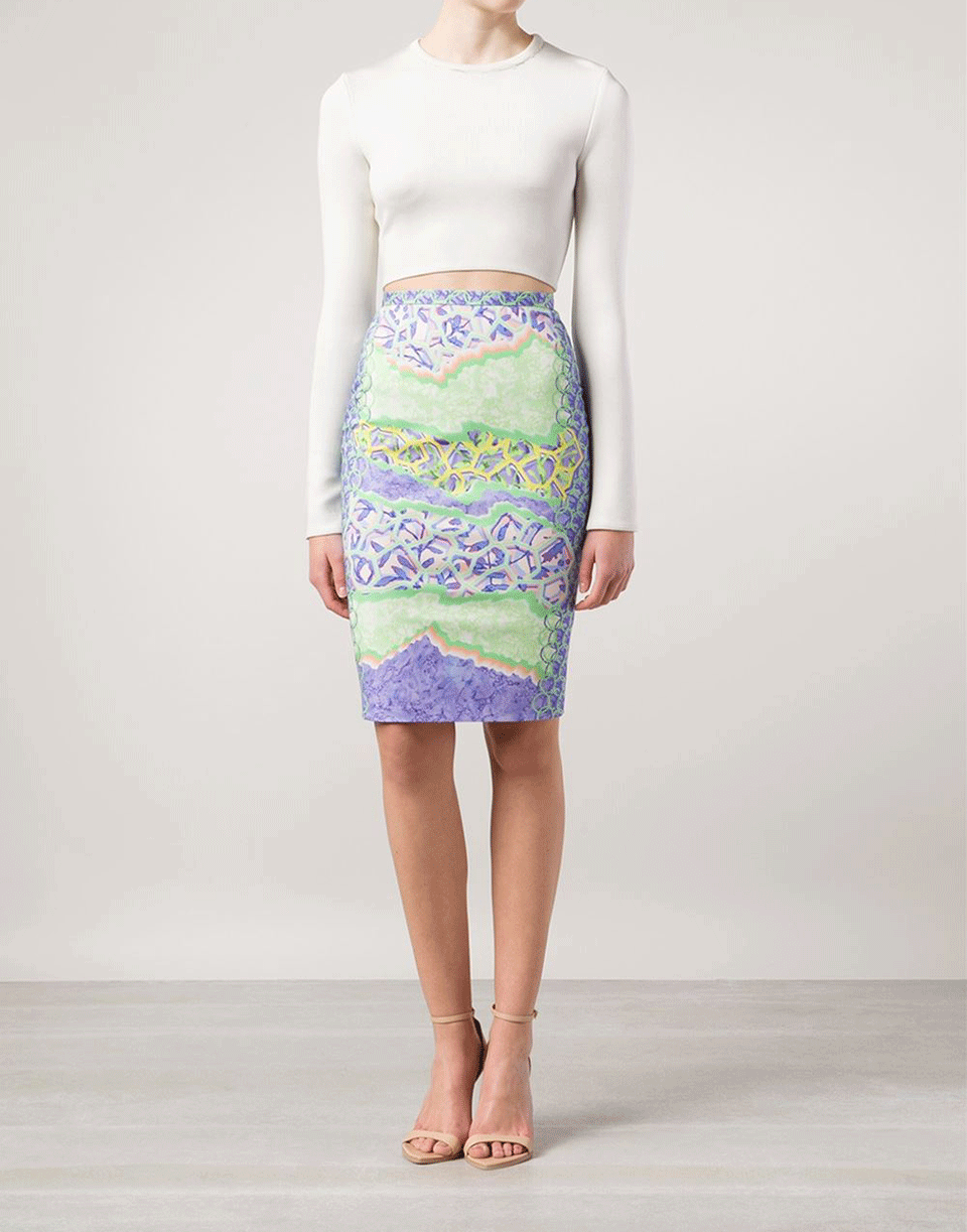 PETER PILOTTO-Printed Pencil Skirt-