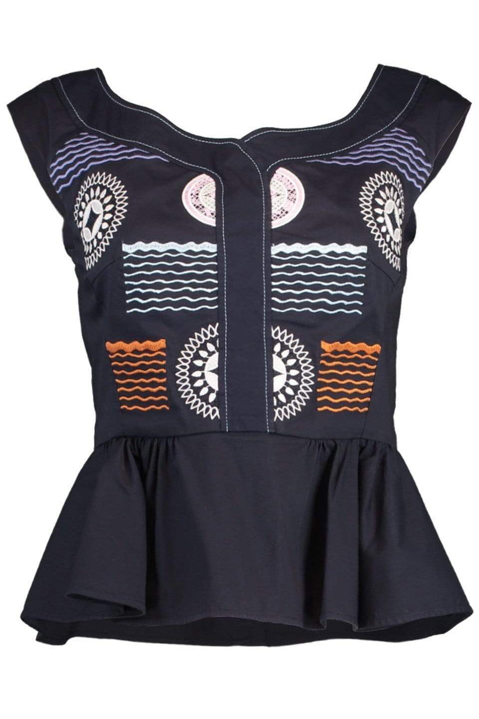 PETER PILOTTO-Iris Top-BLUE