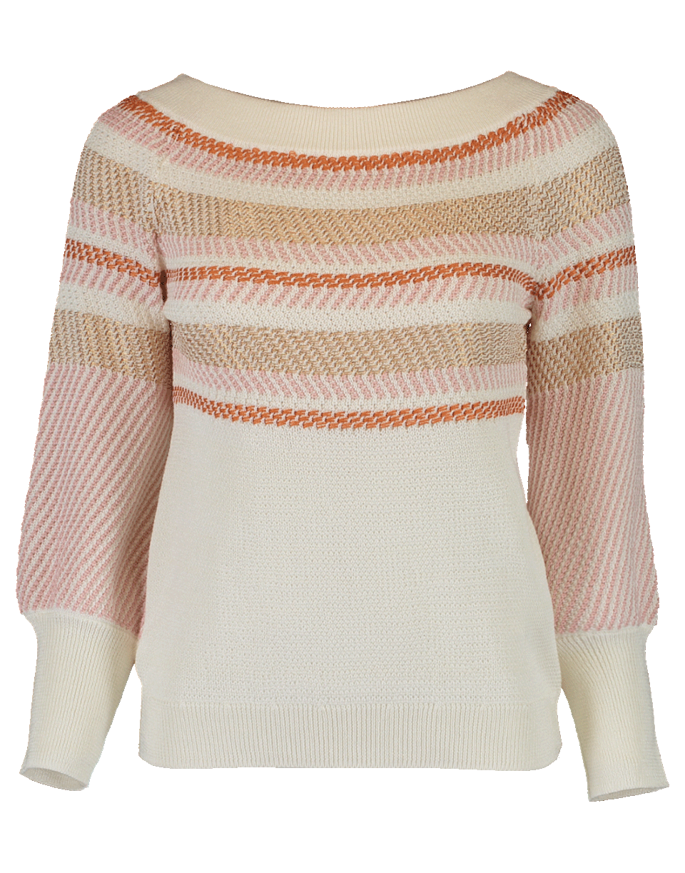 PETER PILOTTO-Off Shoulder Striped Knit Top-