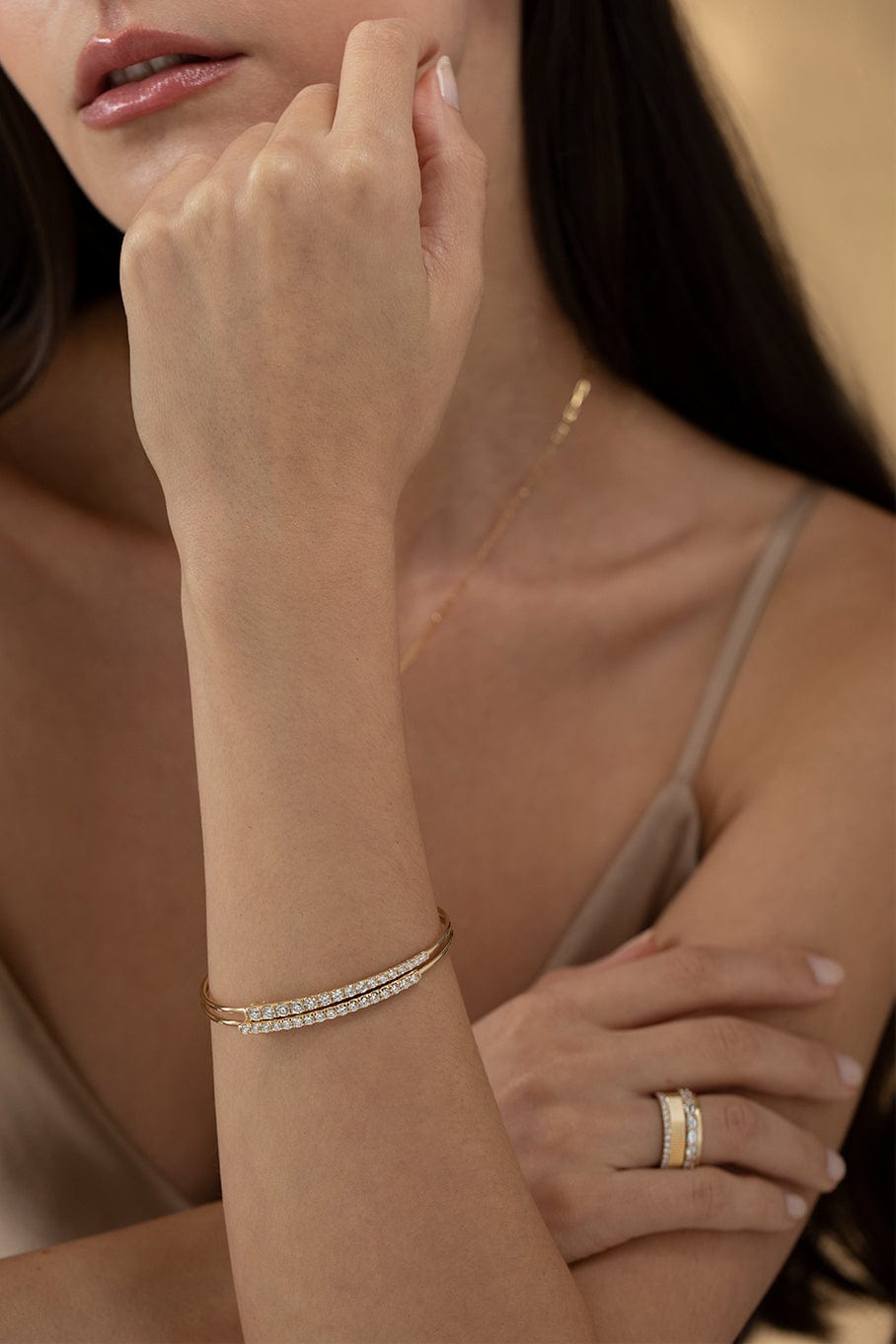 PHILLIPS HOUSE-Diamond Graduated Eternity Love Always Bracelet-YELLOW GOLD