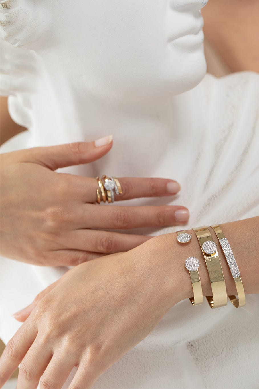 PHILLIPS HOUSE-Open Double Infinity Flex Bracelet-YELLOW GOLD