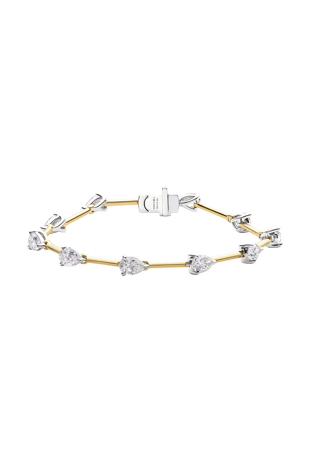 PHILLIPS HOUSE-Pear Knife Edge Tennis Bracelet-YELLOW GOLD