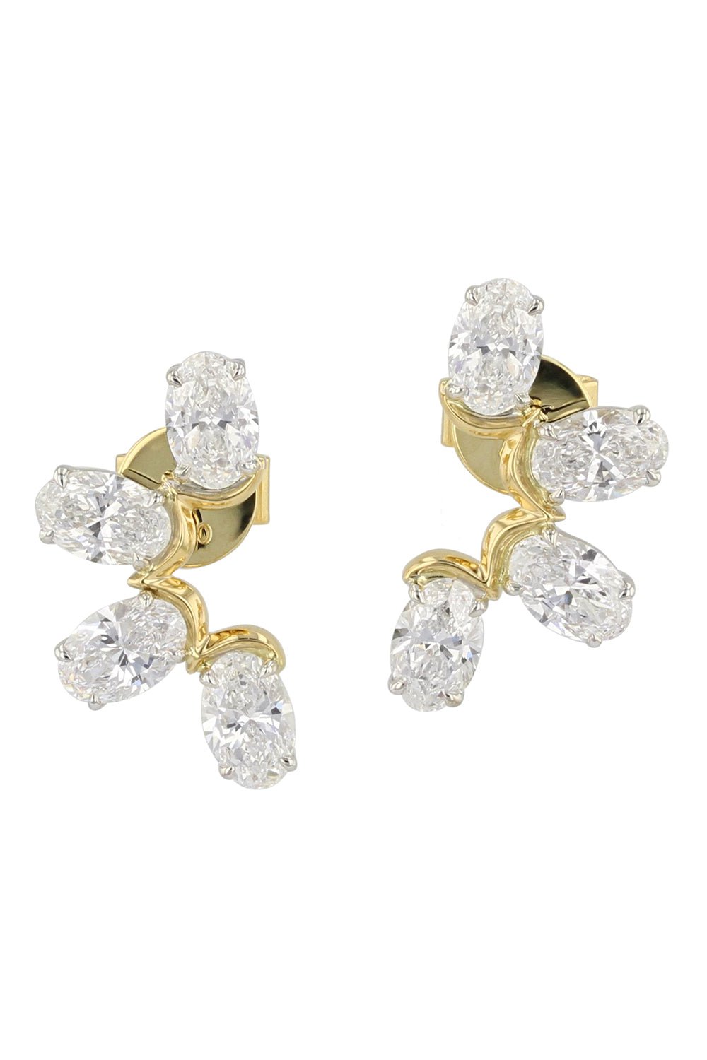 PHILLIPS HOUSE-Half Flower Stud Earrings-PLAT