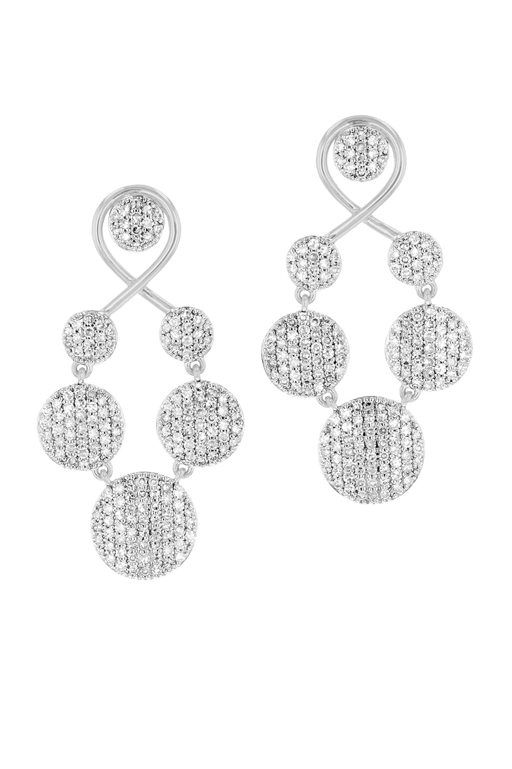PHILLIPS HOUSE-Infinity Graduated Loop Earrings-WHITE GOLD