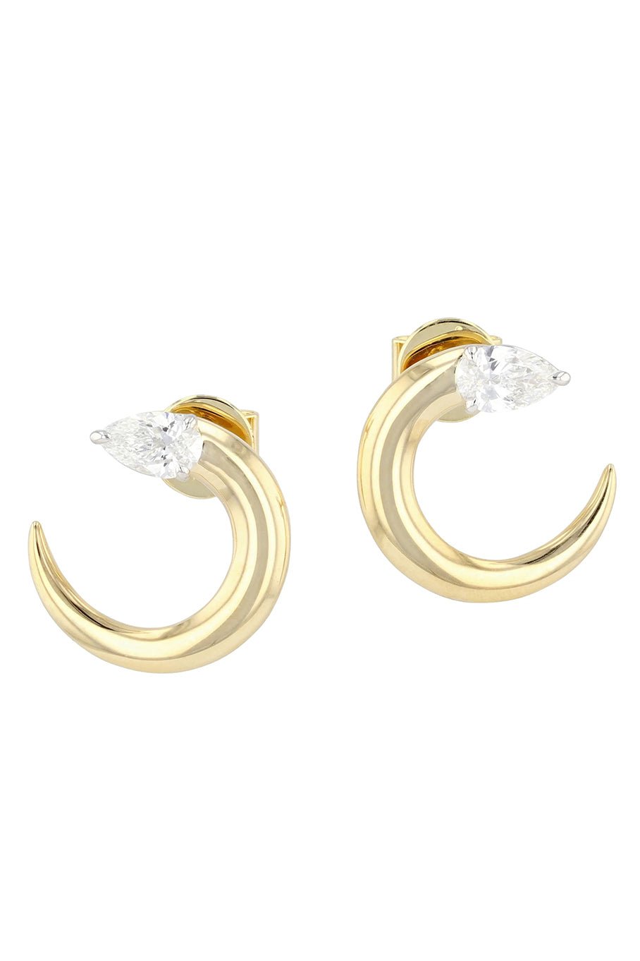 PHILLIPS HOUSE-Crescent Fan Earrings-YELLOW GOLD