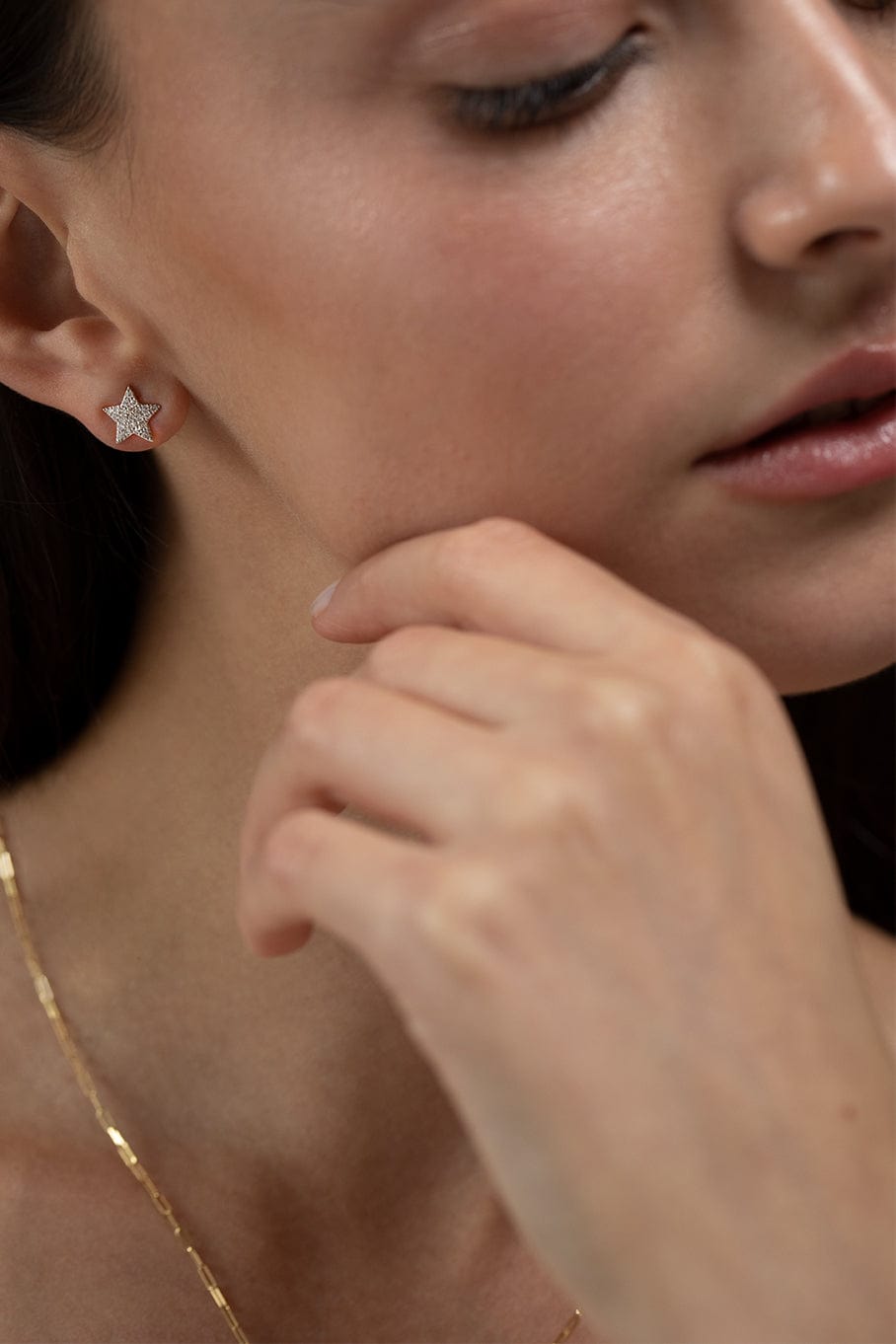 PHILLIPS HOUSE-Diamond Mini Star Infinity Earrings-YELLOW GOLD