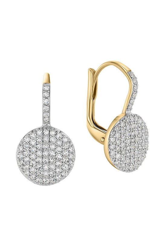 Diamond Petite Infinity Leverback Earrings-YELLOW GOLD-JEWELRYFINE JEWELEARRING-PHILLIPS HOUSE