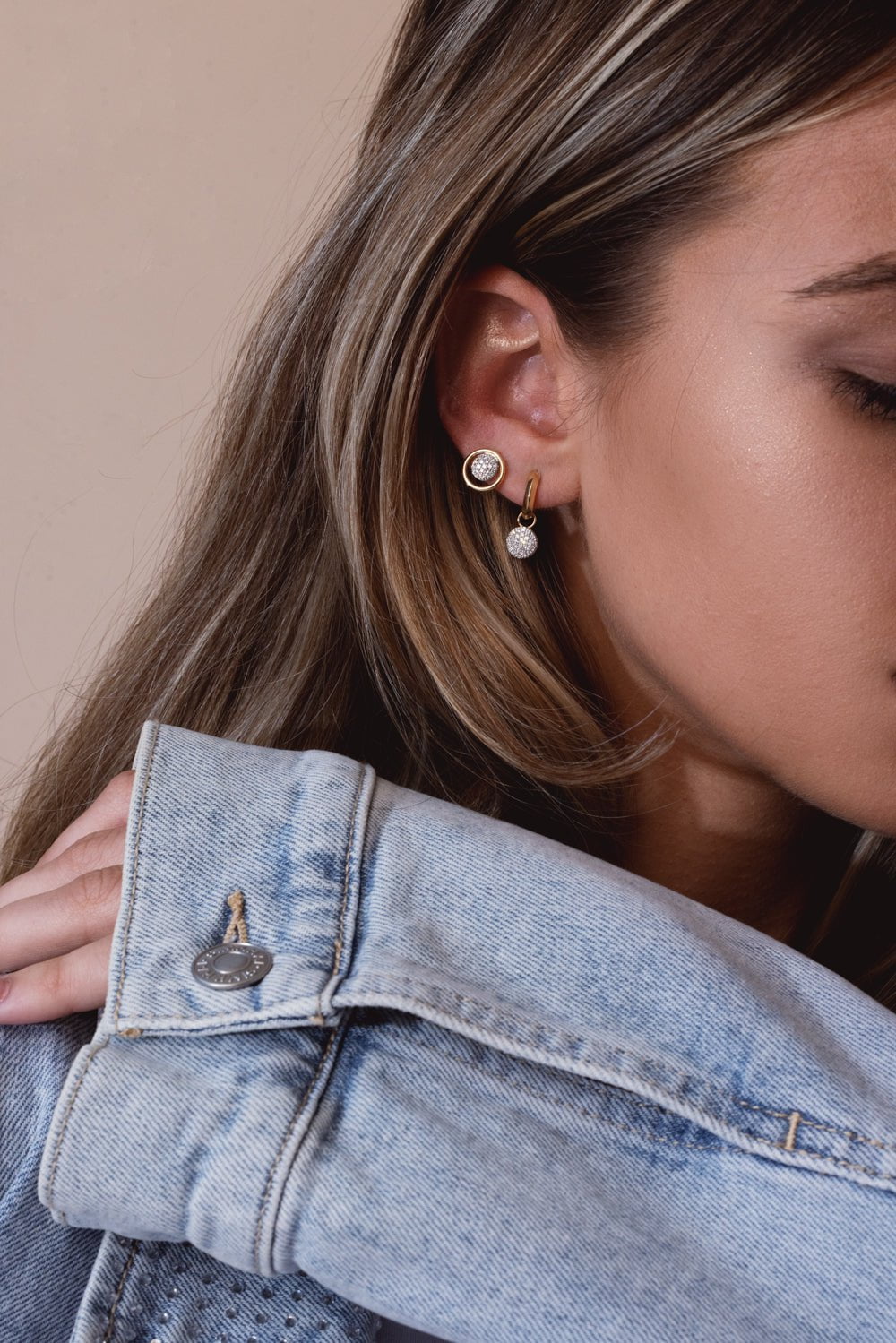 PHILLIPS HOUSE-Infinity Loop Stud Earrings-YELLOW GOLD