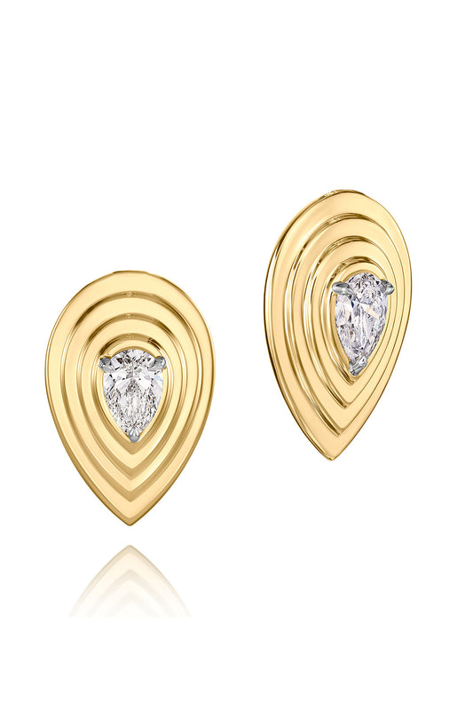 Pear Stories Stud Earrings-YELLOW GOLD-JEWELRYFINE JEWELEARRING-PHILLIPS HOUSE