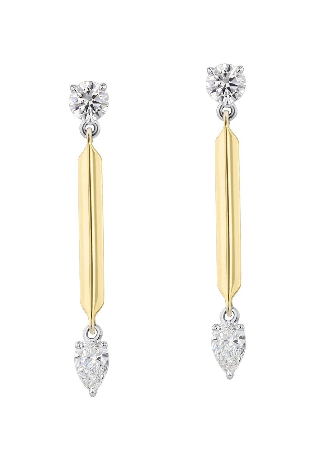 PHILLIPS HOUSE-Round Pear Drop Earrings-YELLOW GOLD