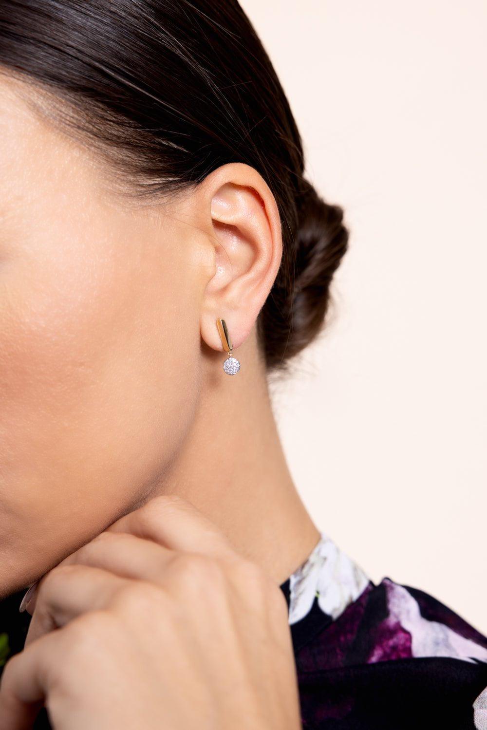 PHILLIPS HOUSE-Single Knife Edge Infinity Drop Earrings-YELLOW GOLD