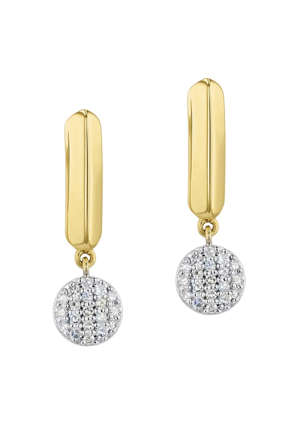 PHILLIPS HOUSE-Single Knife Edge Infinity Drop Earrings-YELLOW GOLD