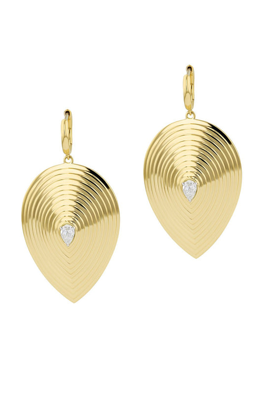 PHILLIPS HOUSE-XL Pear Stories Huggie Earrings-YELLOW GOLD