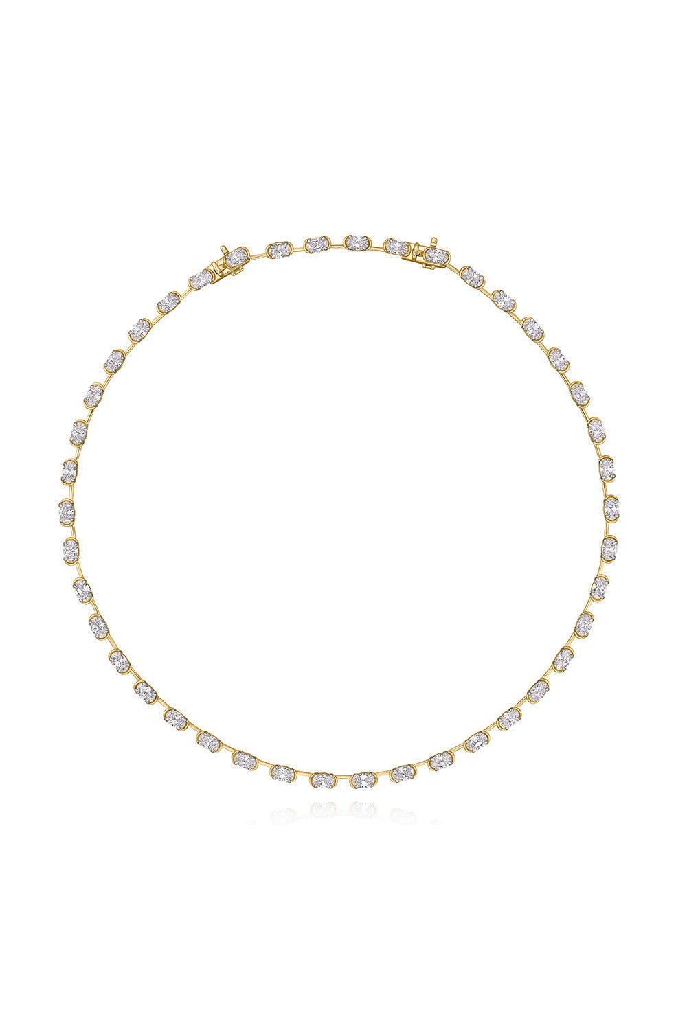 Cuddle Oval Riviera Necklace-PLATINUM-17-JEWELRYFINE JEWELNECKLACE O-PHILLIPS HOUSE