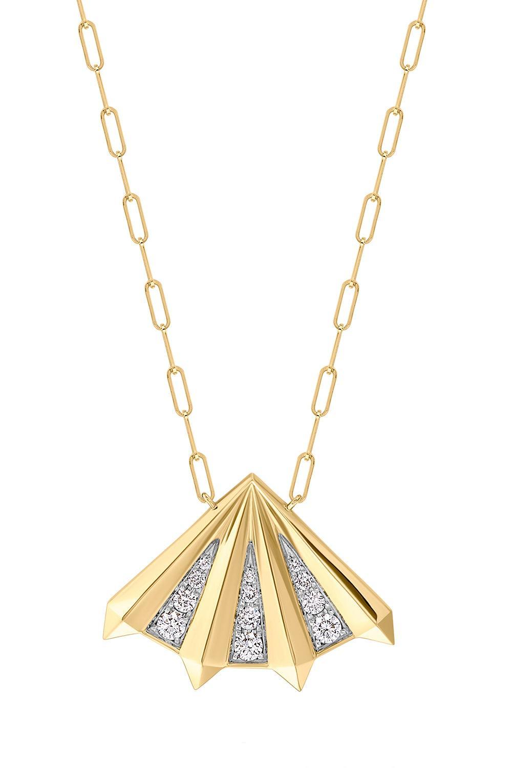Aura Fan Necklace-YELLOW GOLD-JEWELRYFINE JEWELNECKLACE O-PHILLIPS HOUSE