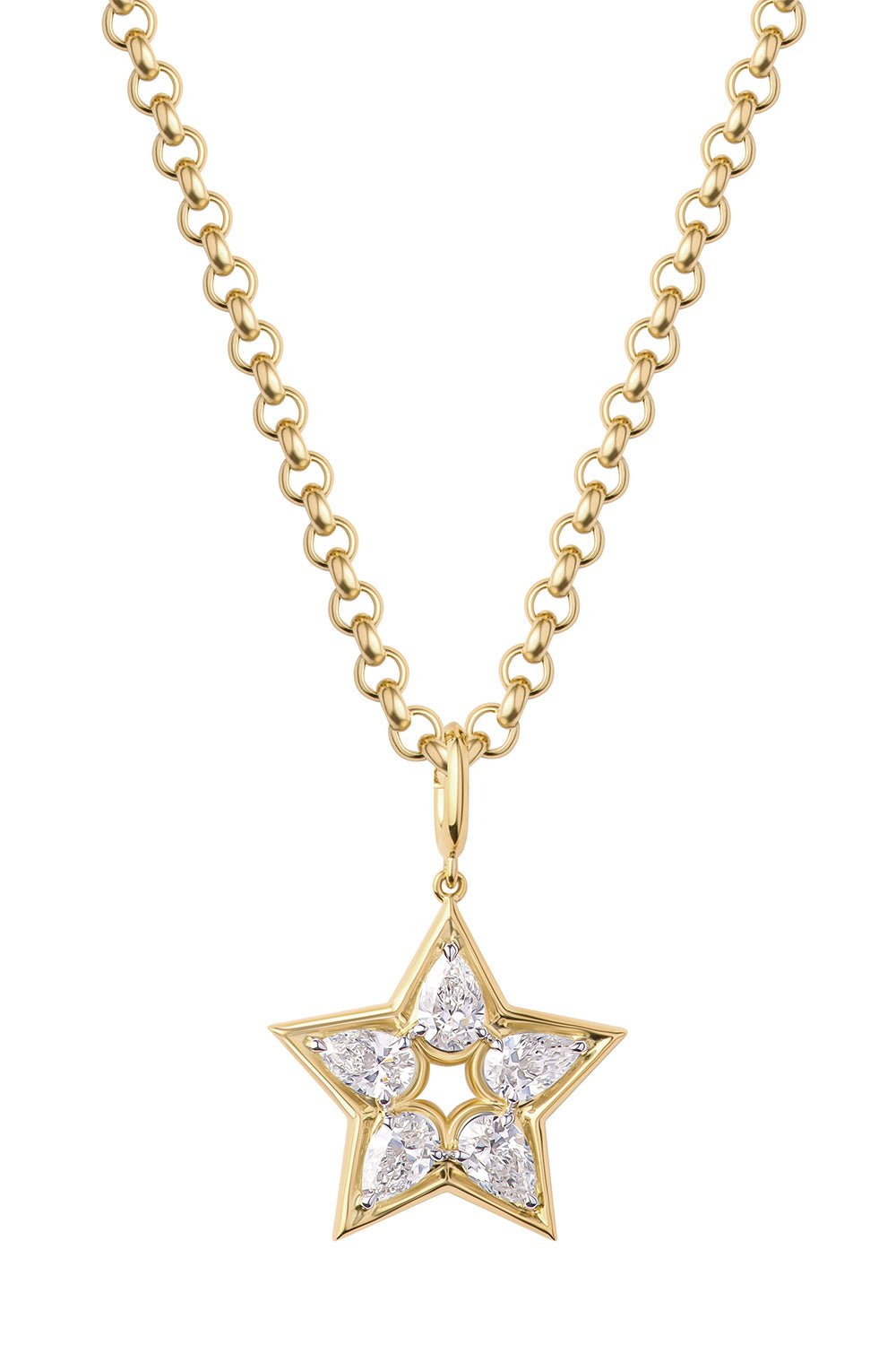 PHILLIPS HOUSE-Cuddled Star Necklace-YELLOW GOLD