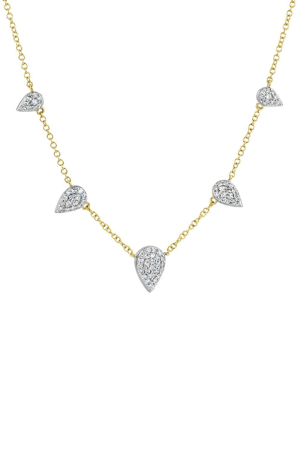 Diamond Deconstructed Graduated Station Necklace-YELLOW GOLD-JEWELRYFINE JEWELNECKLACE O-PHILLIPS HOUSE