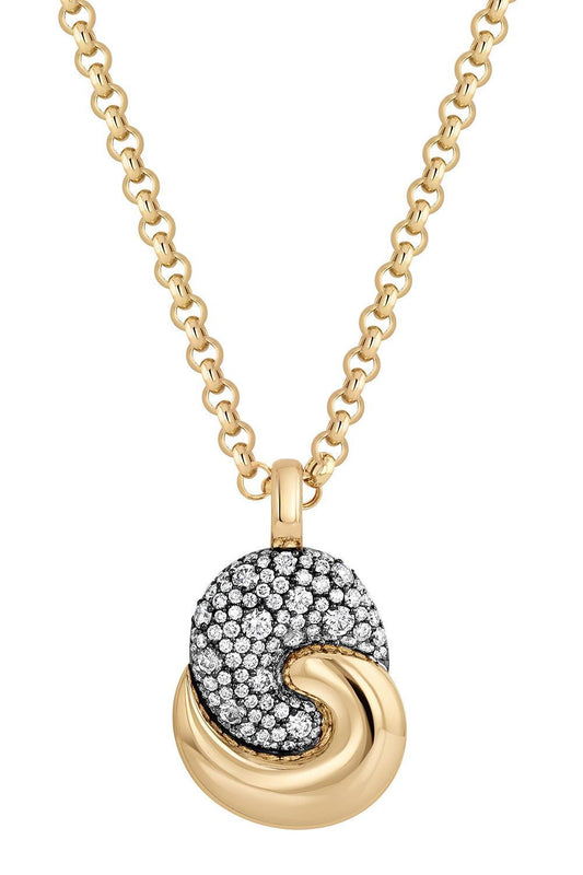 Diamond Large Duet Necklace-YELLOW GOLD-JEWELRYFINE JEWELNECKLACE O-PHILLIPS HOUSE