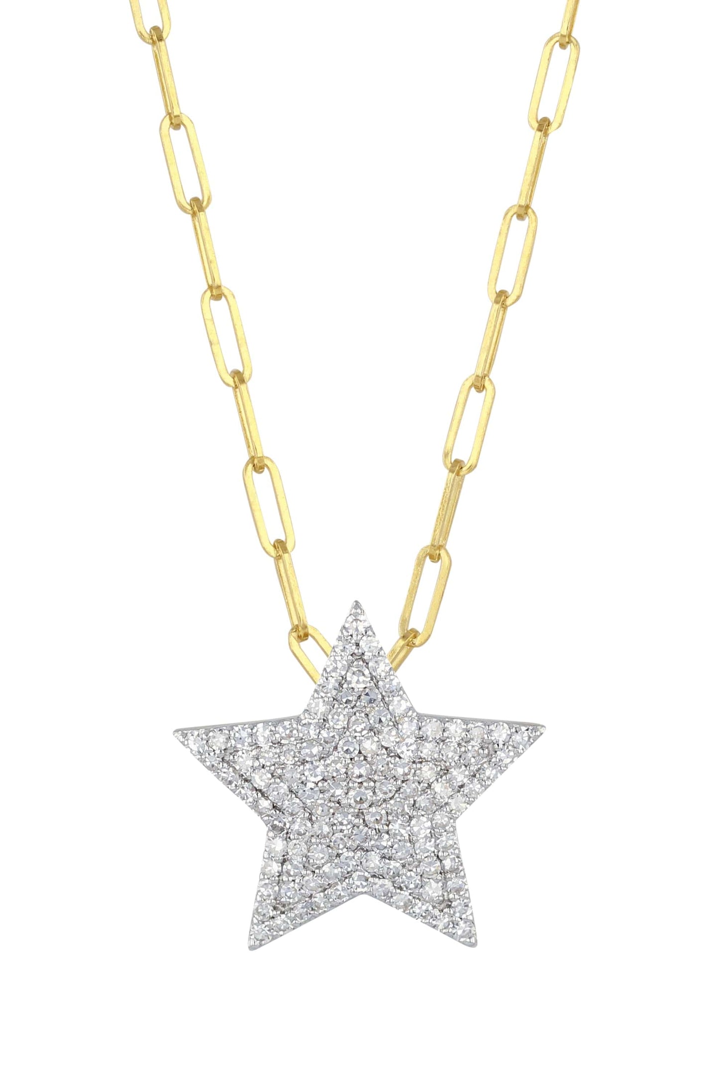 PHILLIPS HOUSE-Diamond Large Star Infinity Necklace-YELLOW GOLD
