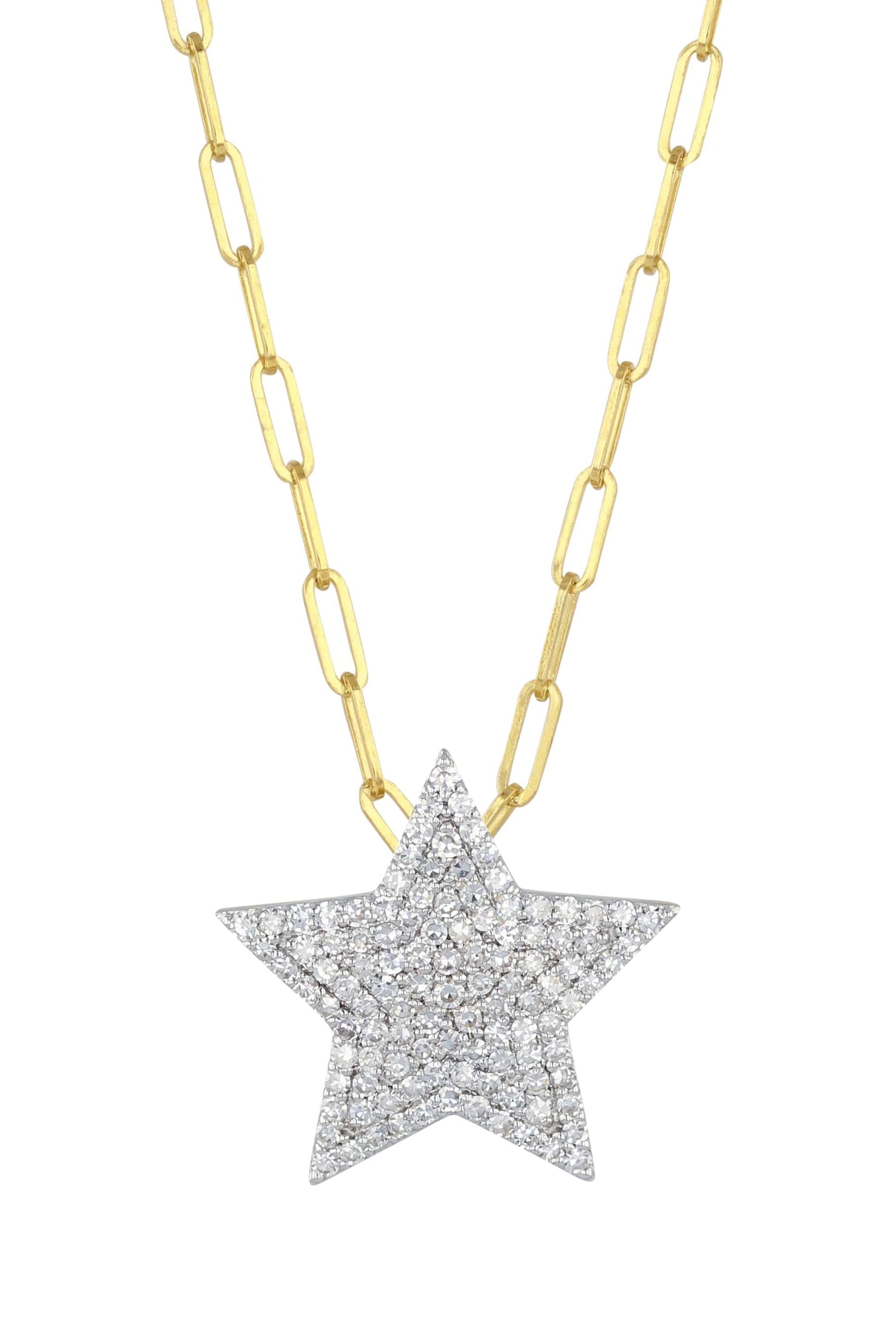 PHILLIPS HOUSE-Diamond Large Star Infinity Necklace-YELLOW GOLD