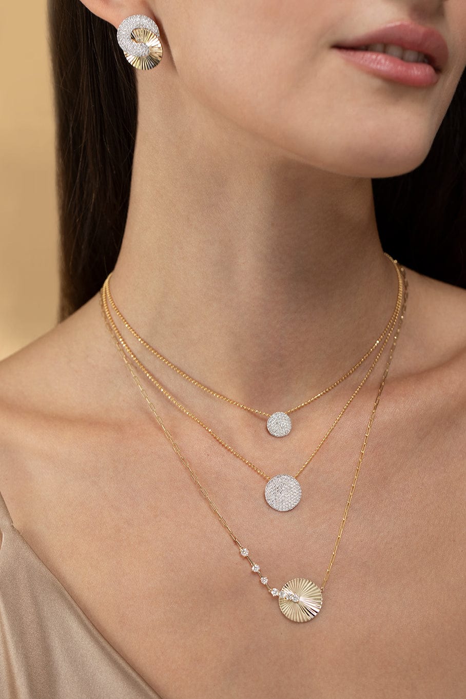 PHILLIPS HOUSE-Diamond Latch Aura Long Necklace-YELLOW GOLD