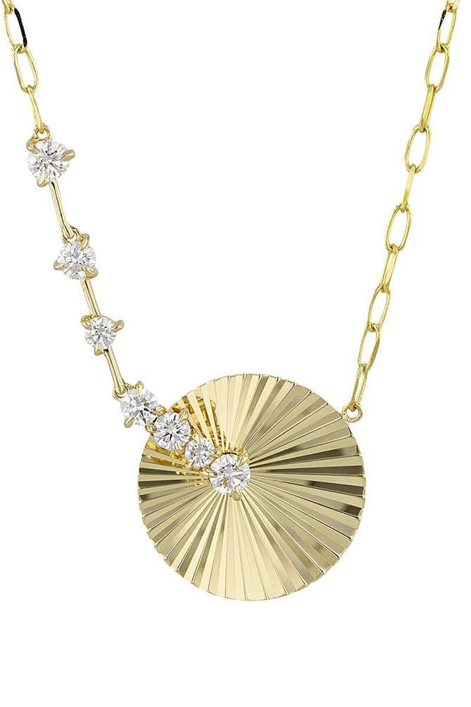 PHILLIPS HOUSE-Diamond Latch Aura Long Necklace-YELLOW GOLD