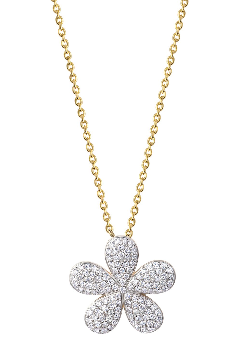 PHILLIPS HOUSE-Forget-Me-Not Large Flower Necklace-YELLOW GOLD