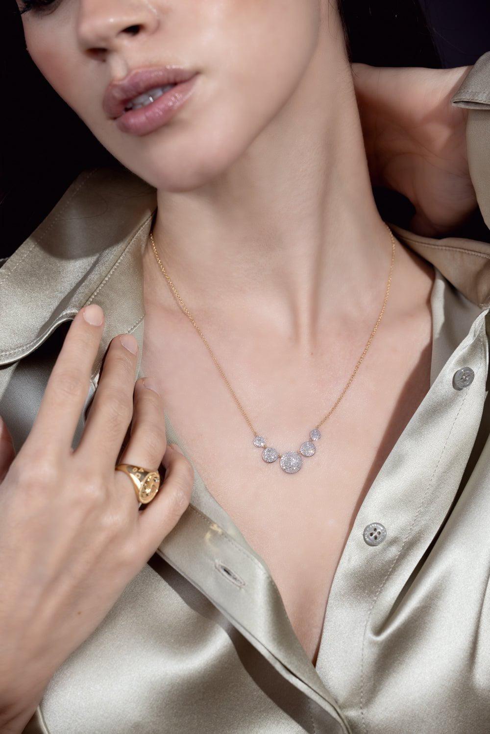 PHILLIPS HOUSE-Graduated Infinity Station Necklace-YELLOW GOLD