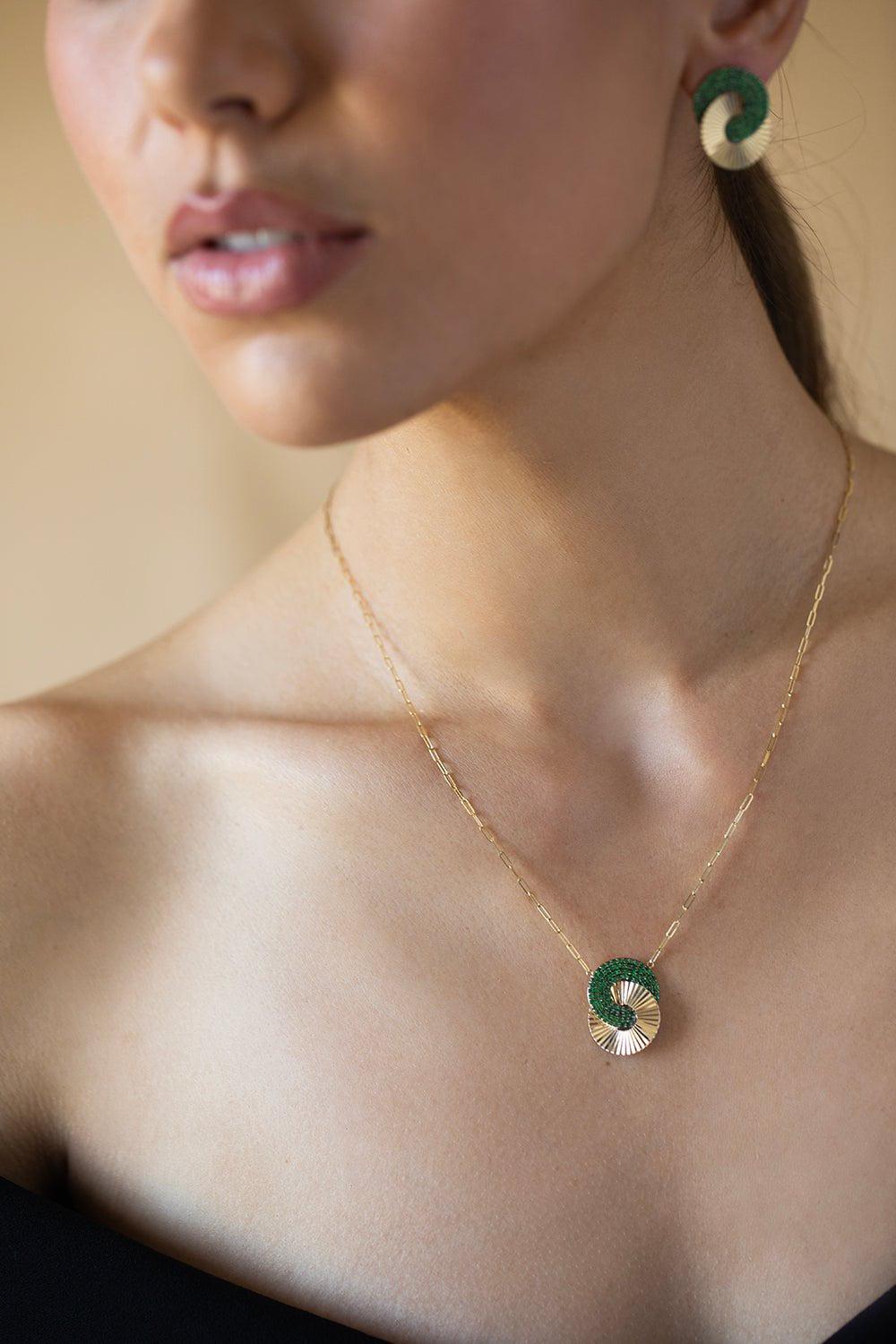 PHILLIPS HOUSE-Large Aura Interlocking Necklace-YELLOW GOLD