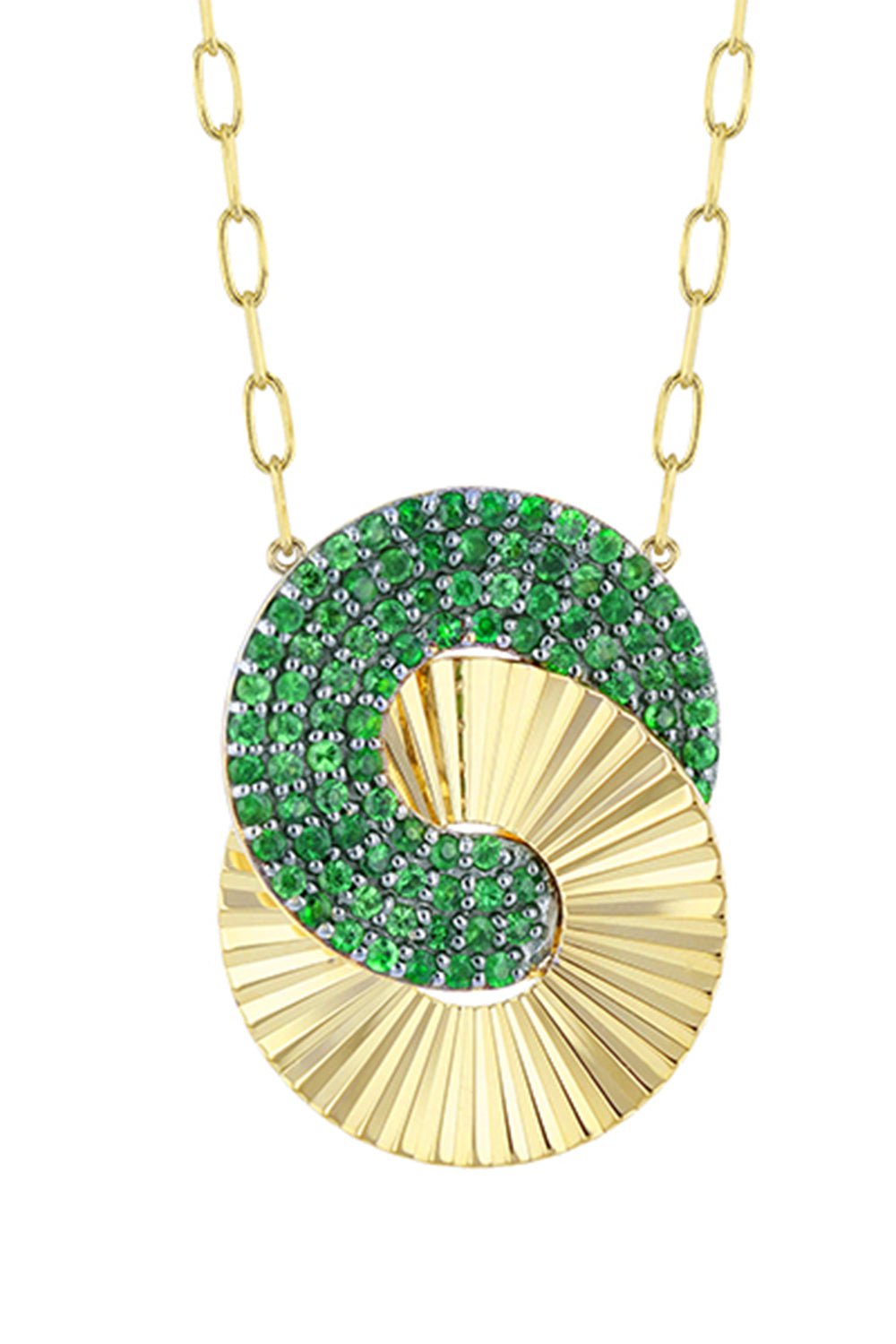 PHILLIPS HOUSE-Large Aura Interlocking Necklace-YELLOW GOLD