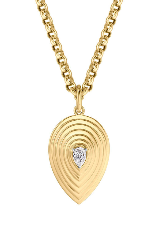 PHILLIPS HOUSE-Large Pear Stories Drop Necklace-YELLOW GOLD