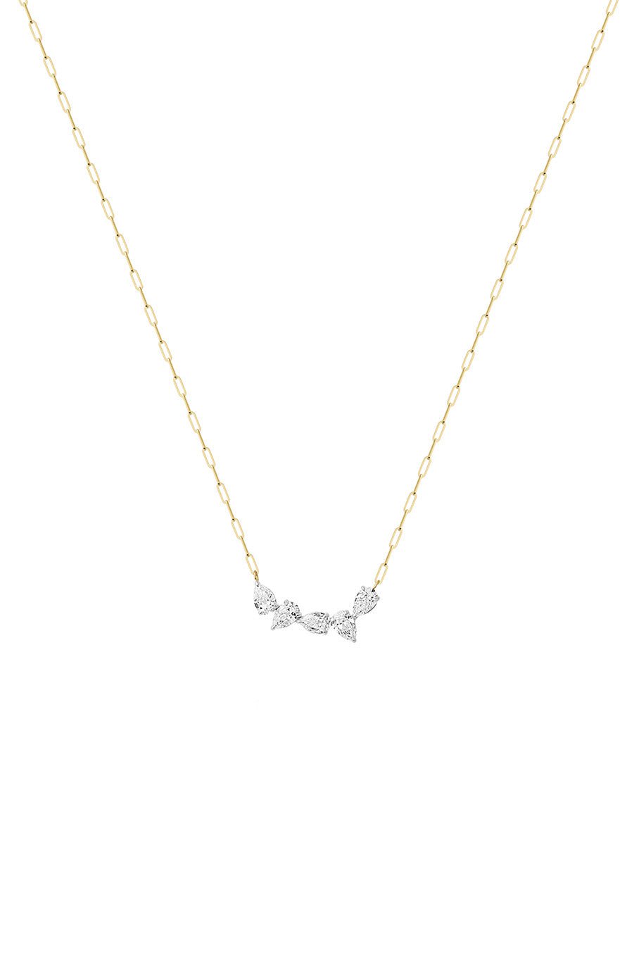 PHILLIPS HOUSE-Pear Shape Diamond Necklace-YELLOW GOLD