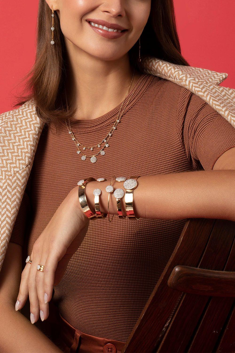 PHILLIPS HOUSE-Ten Station Offset Mini Infinity Necklace-YELLOW GOLD