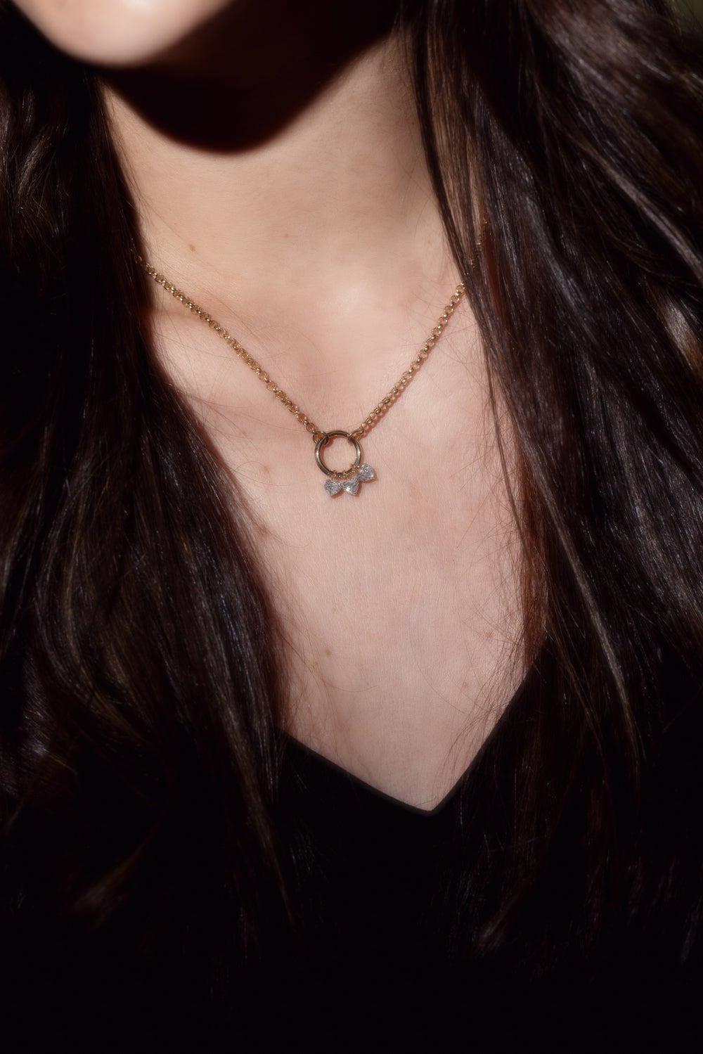 PHILLIPS HOUSE-Triple Heart Necklace-YELLOW GOLD