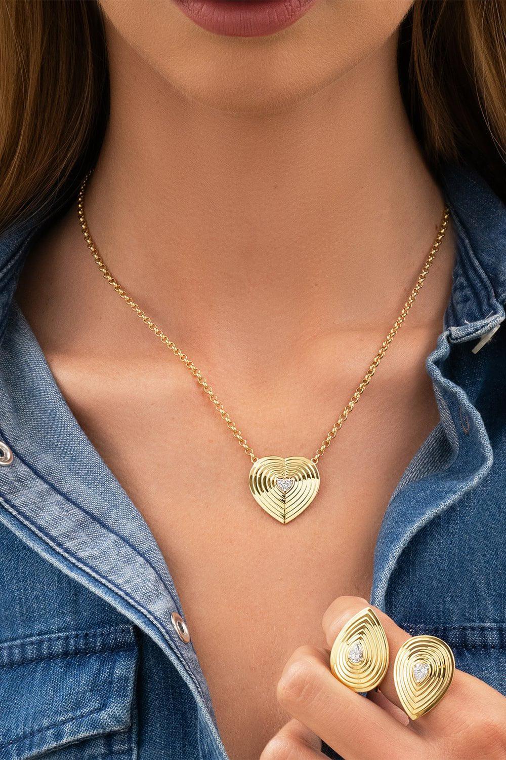 PHILLIPS HOUSE-XL Heart Stories Necklace-YELLOW GOLD