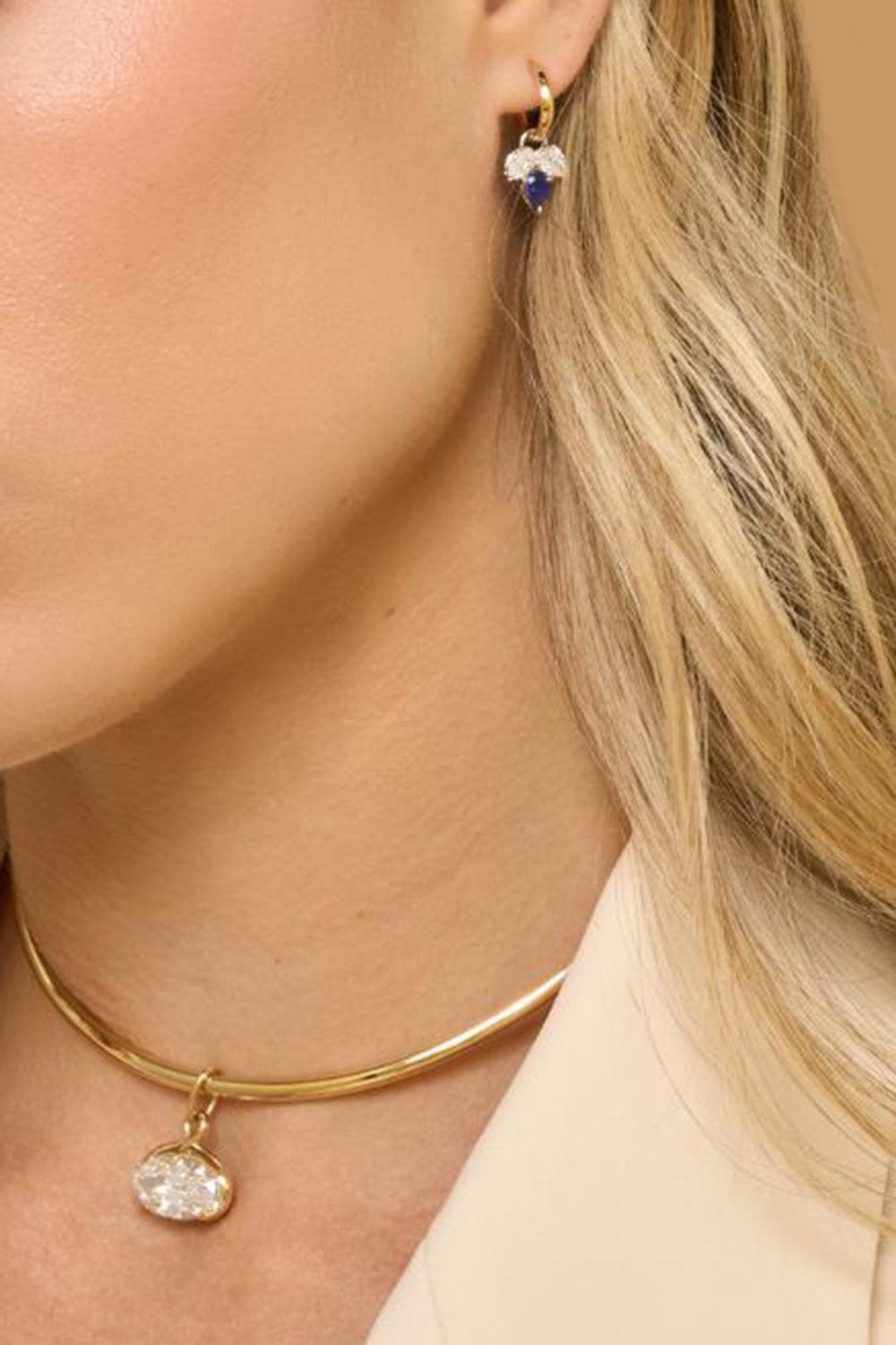 Oval Diamond Twist Necklace-YELLOW GOLD-JEWELRYFINE JEWELPENDANT-PHILLIPS HOUSE