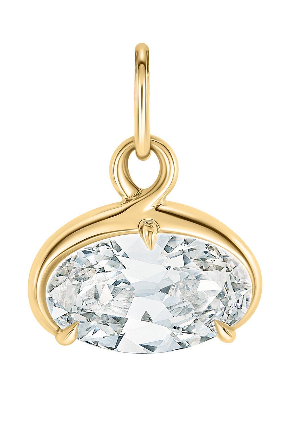 Oval Diamond Twist Necklace-YELLOW GOLD-JEWELRYFINE JEWELPENDANT-PHILLIPS HOUSE