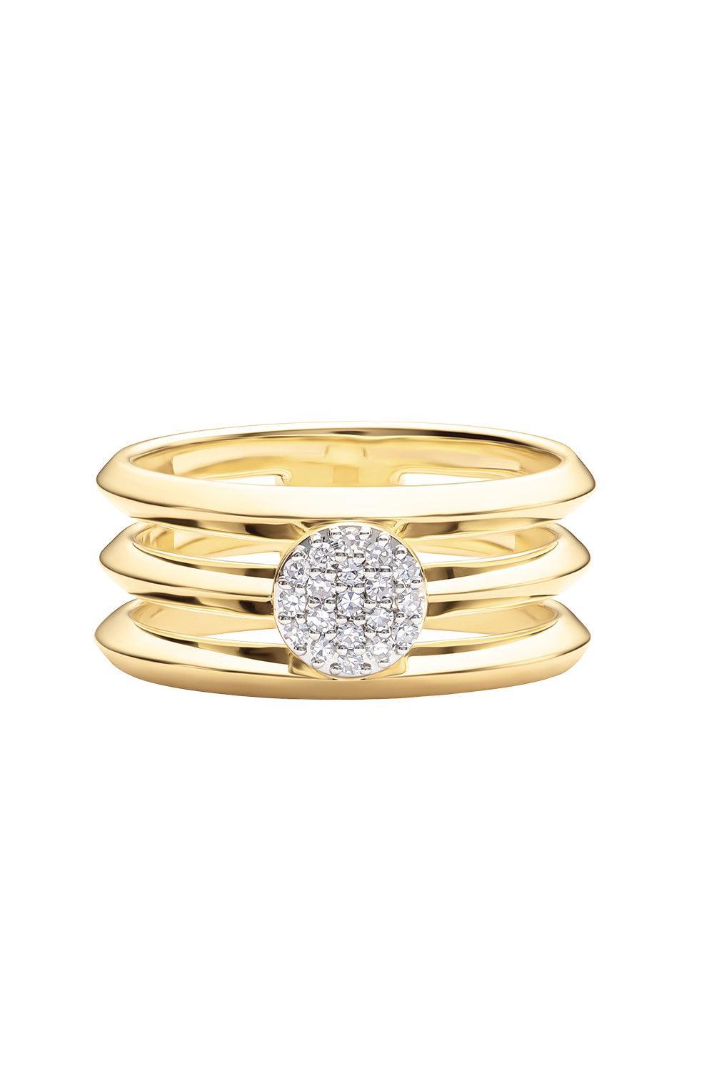 Diamond Infinity Triple Layer Knife Edge Ring-YELLOW GOLD-6.5-JEWELRYFINE JEWELRING-PHILLIPS HOUSE