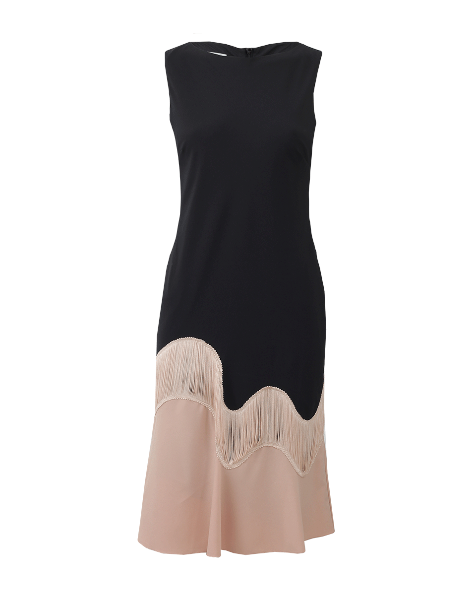 PHILOSOPHY-Two Tone Dress With Wave Fringe-