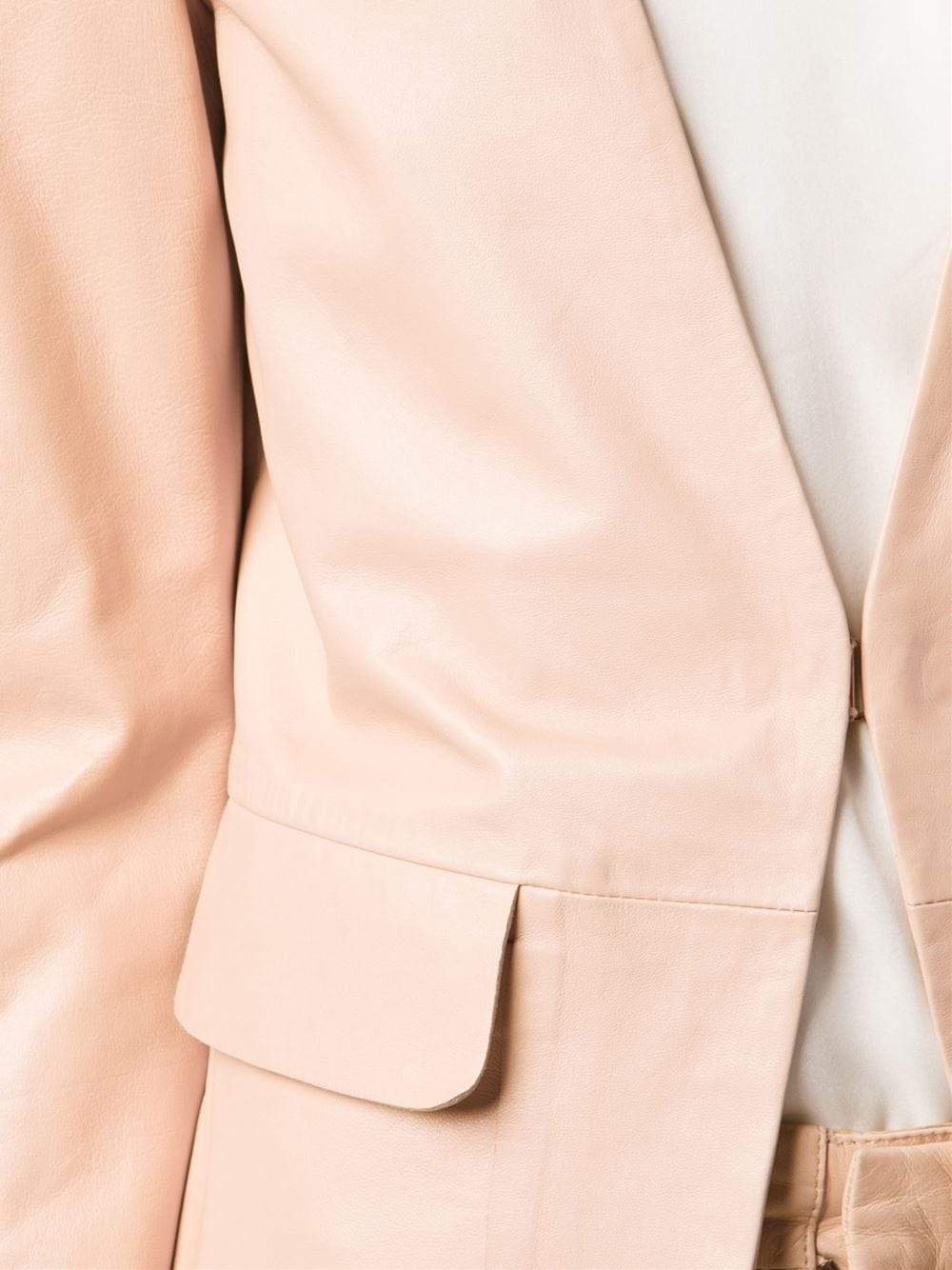 PHILOSOPHY-Leather Jacket With Rose Gold-