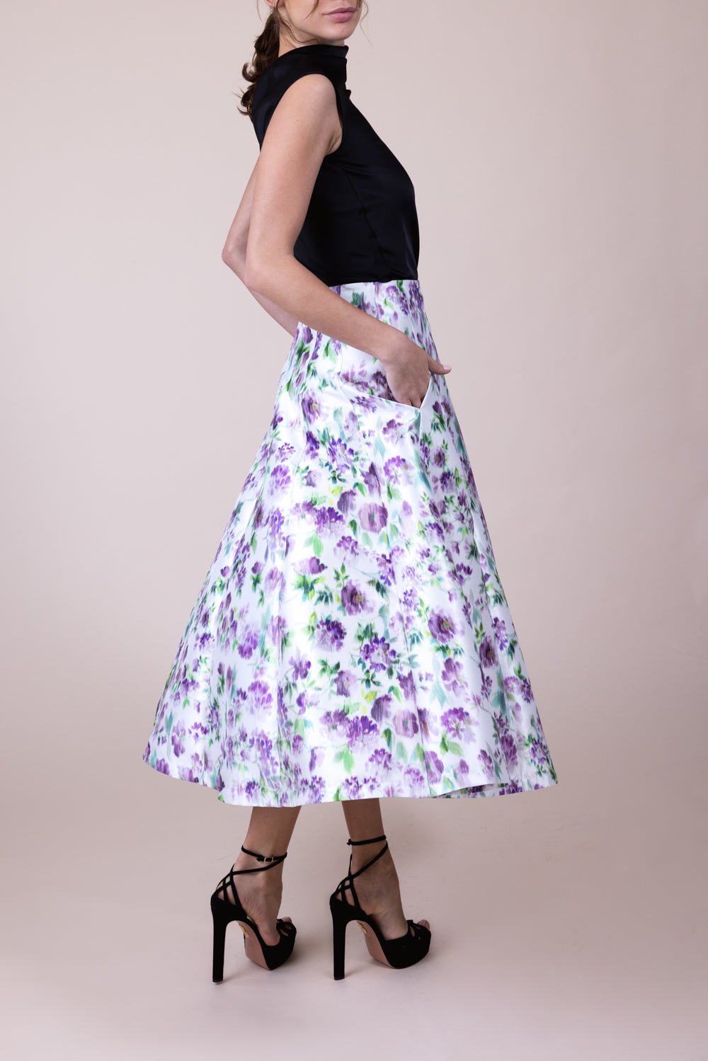 PHILOSOPHY-Floral Midi Skirt-