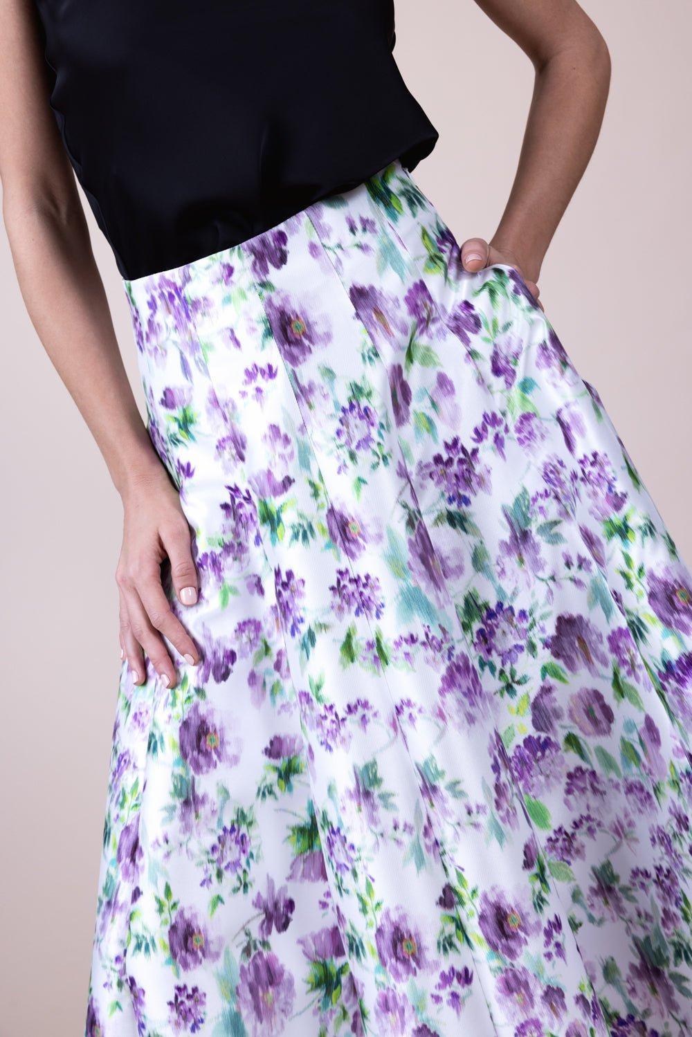 PHILOSOPHY-Floral Midi Skirt-