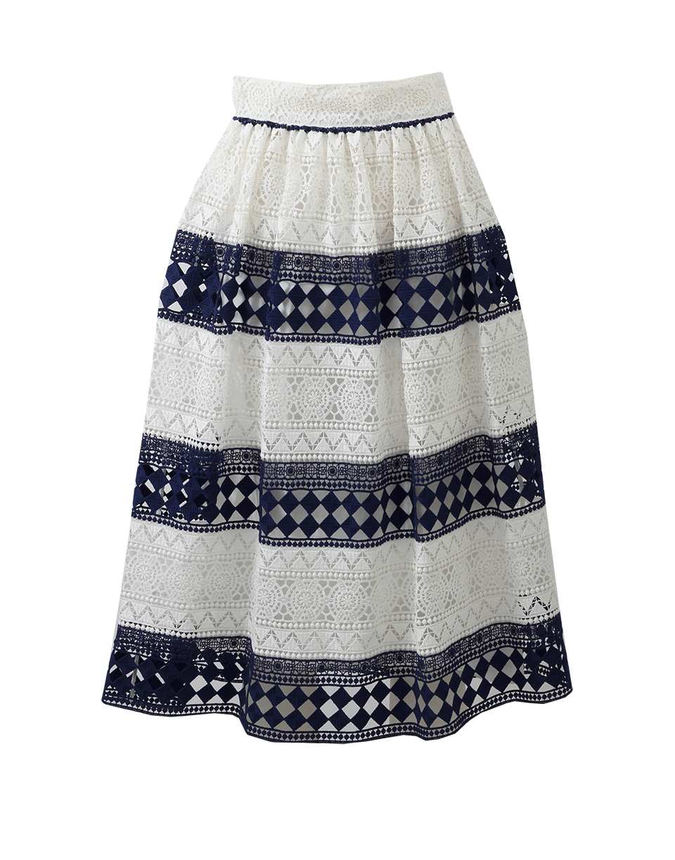 PHILOSOPHY-Stripe Lace Skirt-
