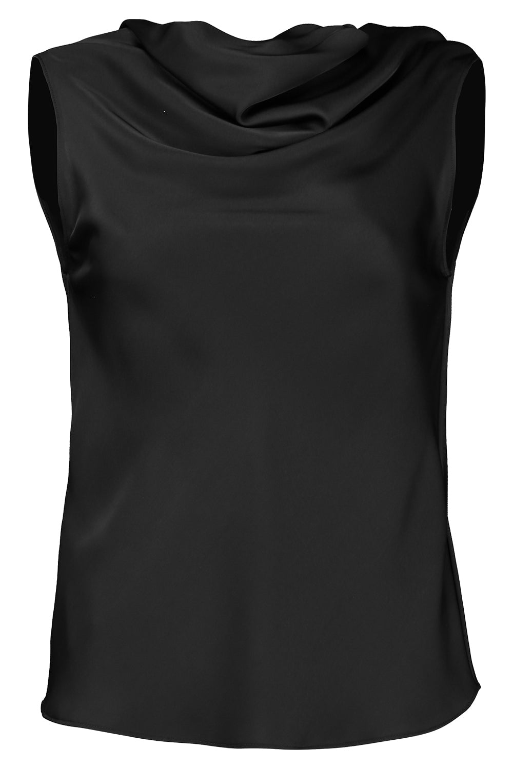 PHILOSOPHY-Cowl Neck Blouse - Black-