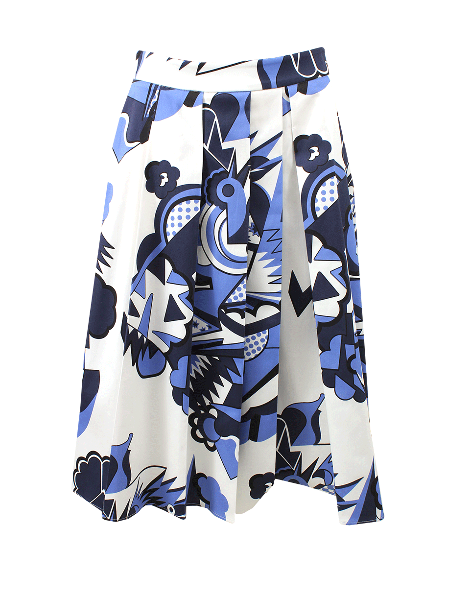 PIAZZA SEMPIONE-Printed Pleat Skirt-