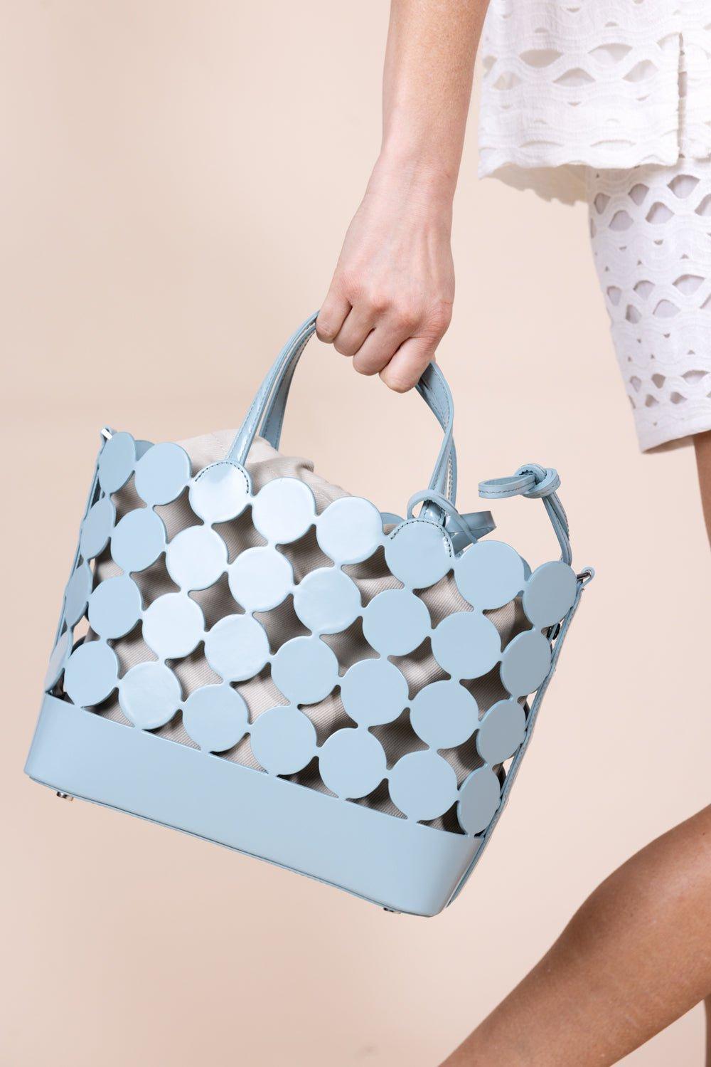 PIERRE HARDY-Bulles Bucket Bag - Blue Gray Sand-BLUGRYSN