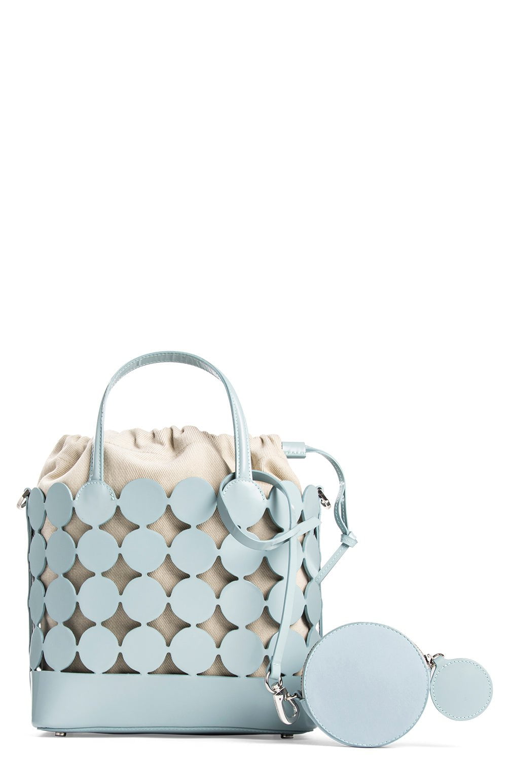 PIERRE HARDY-Bulles Bucket Bag - Blue Gray Sand-BLUGRYSN
